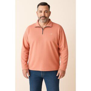 Chaps French Rib 1/4 Zip Mens Long Sleeve Shirt Mens Size XL Casual